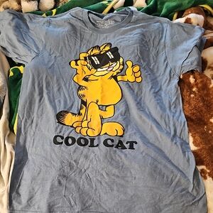 Garfield Blue T-Shirt Size M